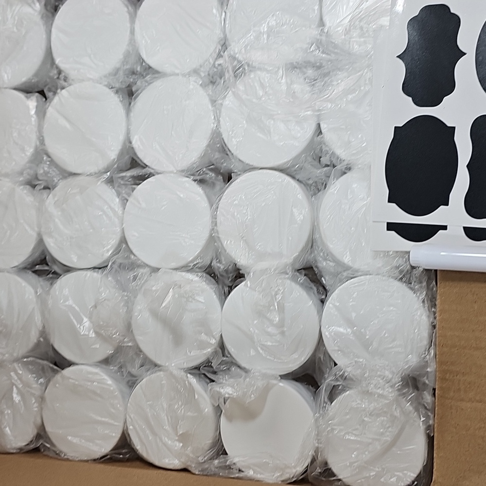 30 Plastic Containers With Sticker Labels - Picture 4 of 4